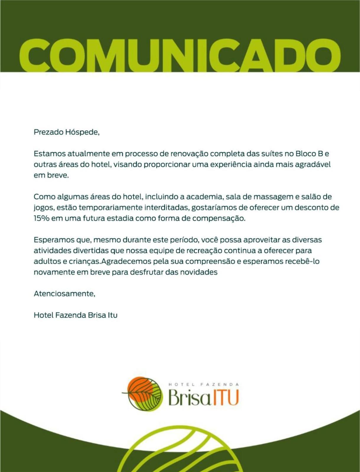 Hotel Fazenda Brisa Itu Exterior foto